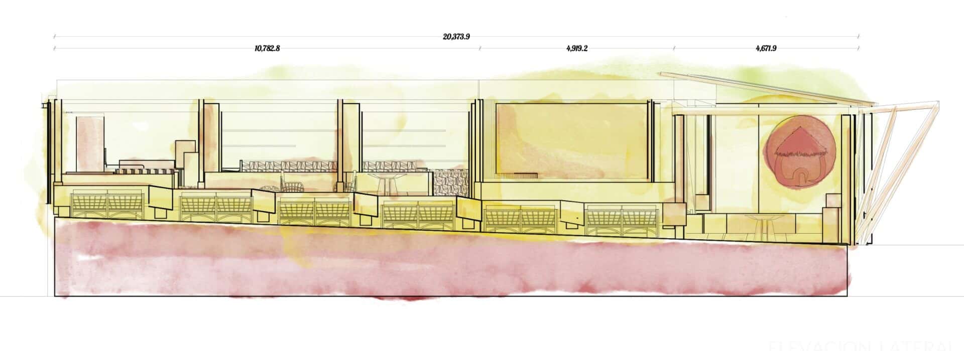 Watercolor plan 2 a drawing of a room
