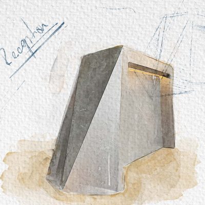 a watercolor of a rectangular object